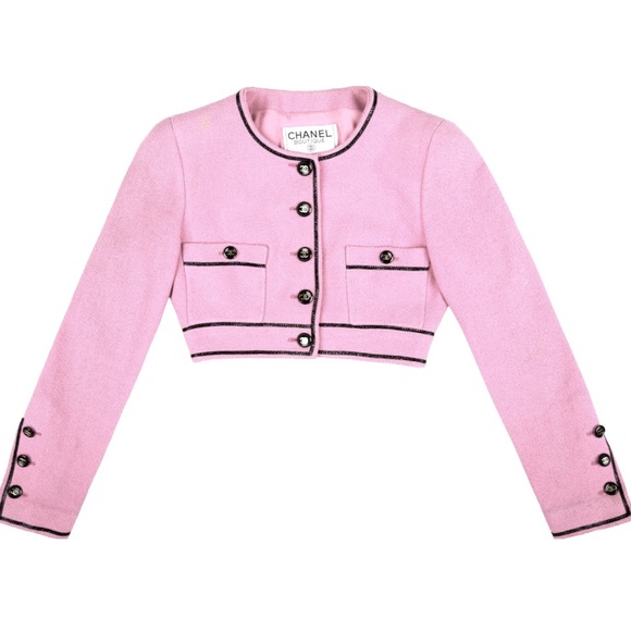 🚫SOLD🚫Chanel Vintage 1995 Pink Cropped Jacket - Picture 2 of 10